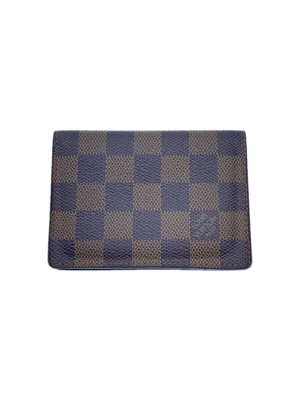 LOUIS VUITTON Card Case Wallet Leather Brown All over Porte de Cartes